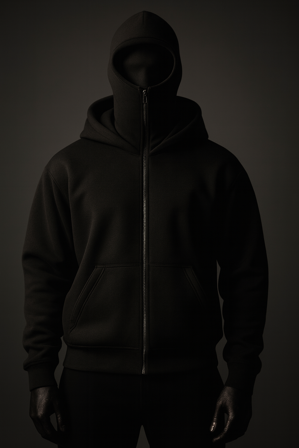 Men's Full Sleeves Zipper Hoodie with Mask
